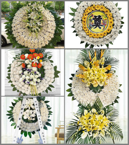 山东济宁嘉祥县纸坊镇虎头山村花圈速递